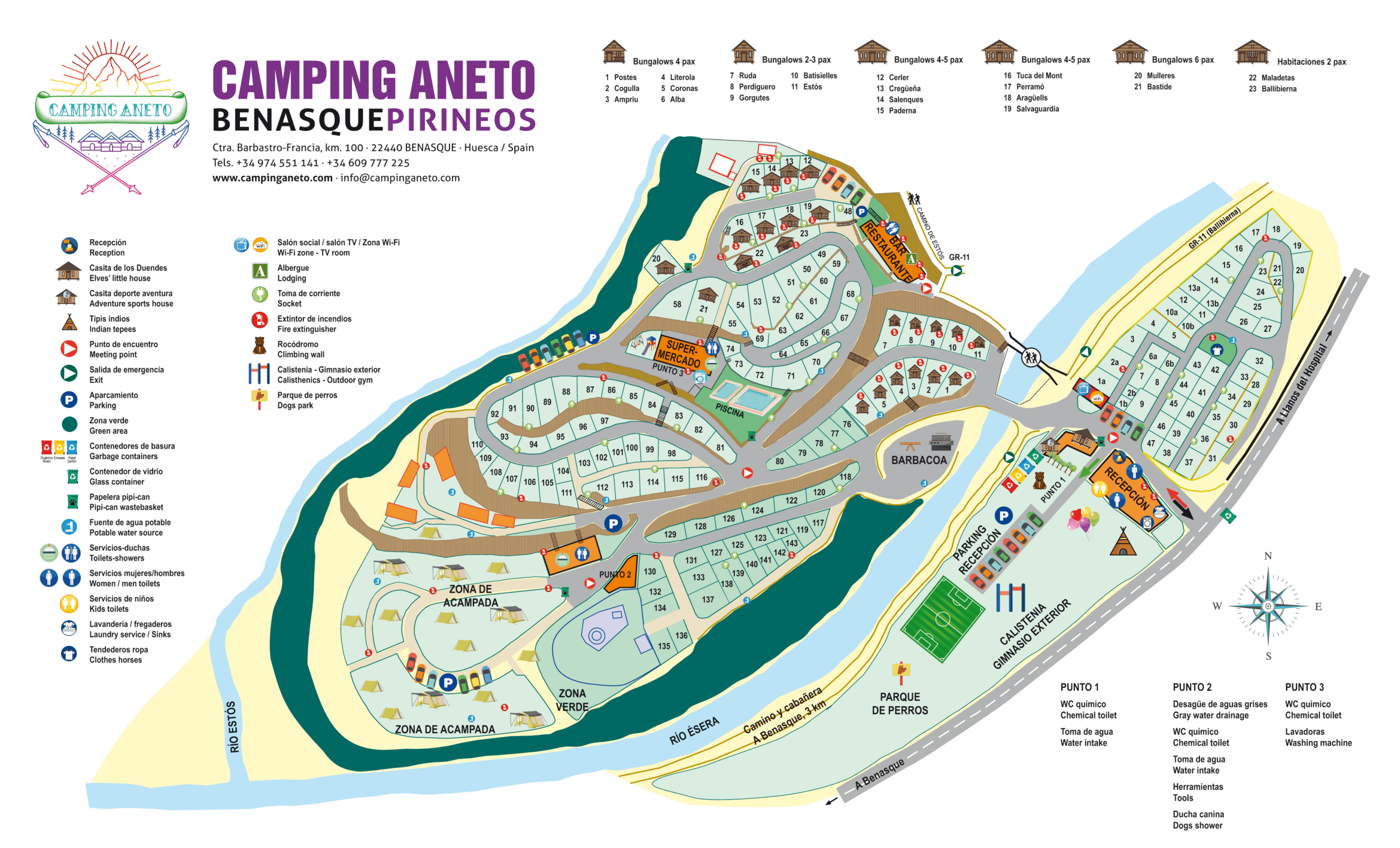 Plano del Camping Aneto